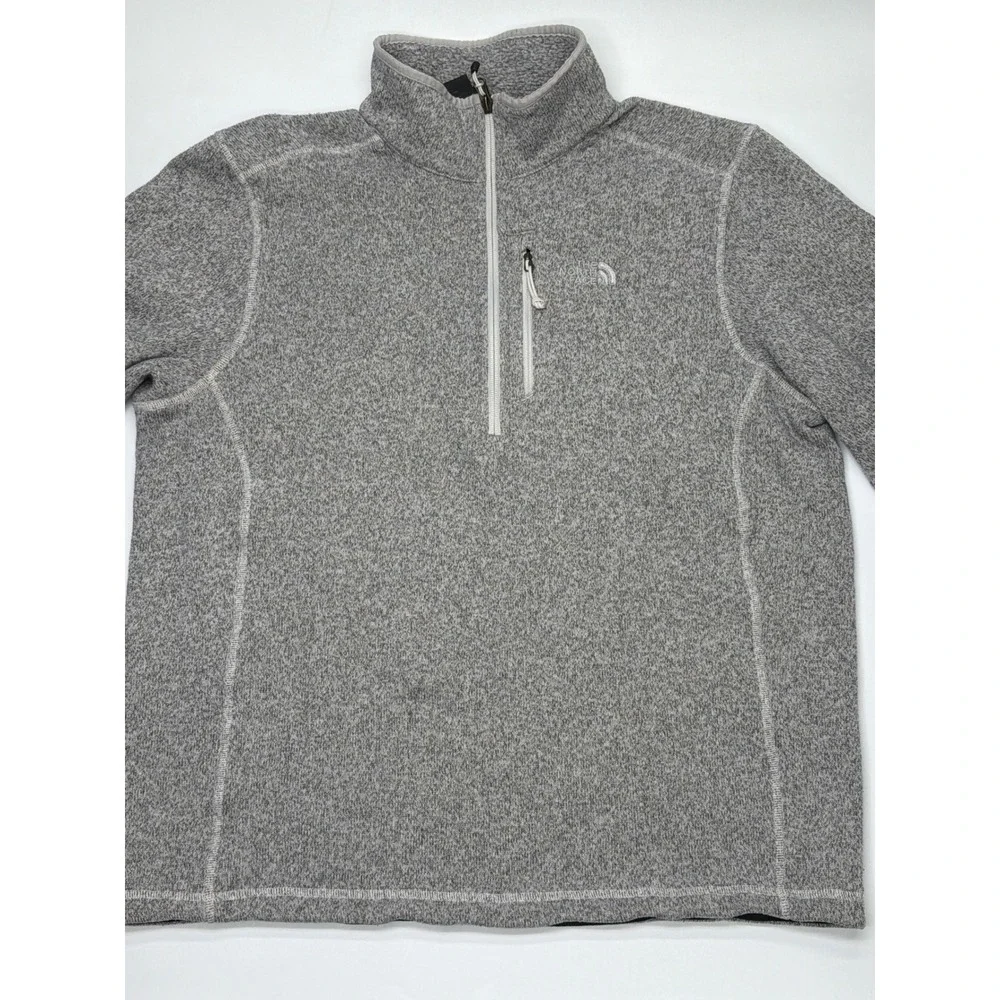 The North Face Mens Gordon Lyons 1/4 Zip‎ Fleece Pullover Heather Grey Large